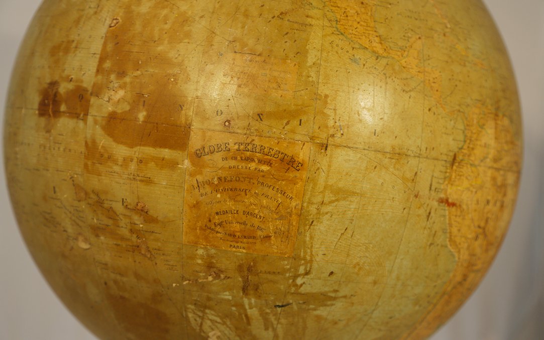 Large Globe (50 Cm In Diameter), Bonnefond, 19th Century -photo-2