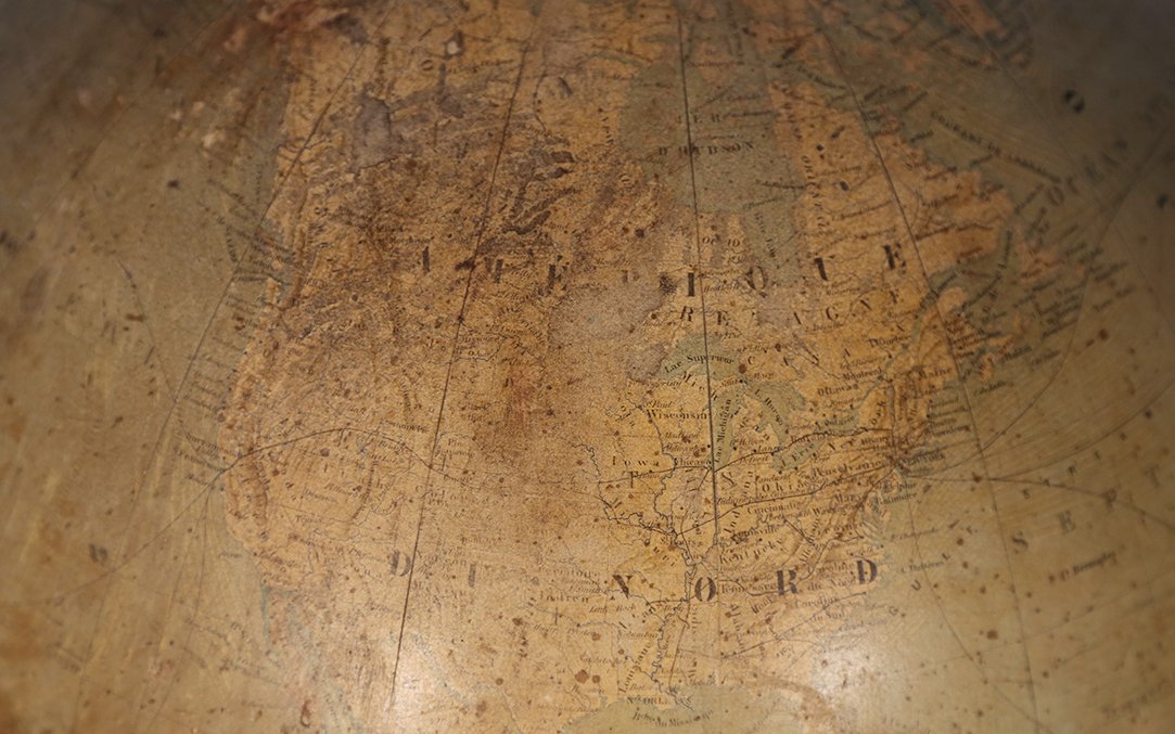 Large Globe (50 Cm In Diameter), Bonnefond, 19th Century -photo-4