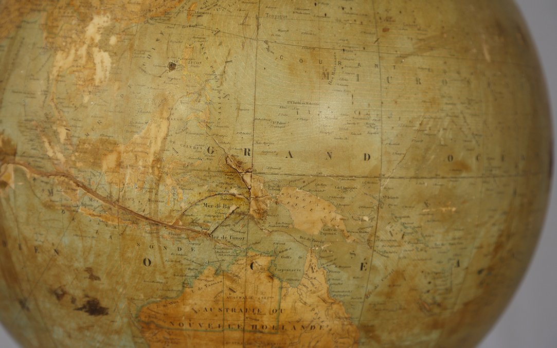 Large Globe (50 Cm In Diameter), Bonnefond, 19th Century -photo-7