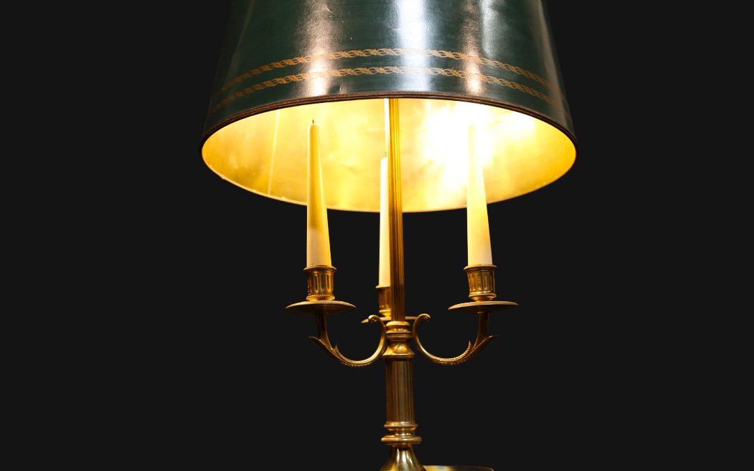 20th-century Hot-water Bottle Lamp, Brass-photo-1