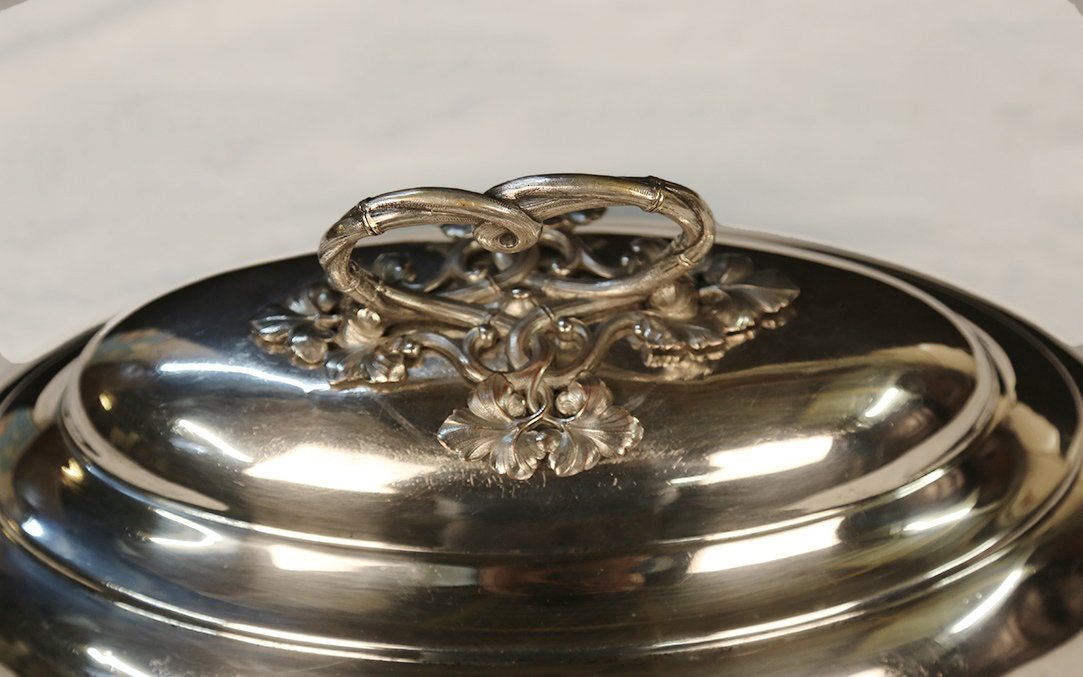 Couvre plat, cloche De Table,  Métal Argenté, XIXe-photo-5