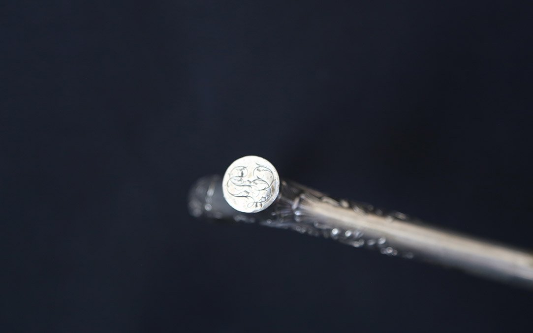canne, argent massif, 91cm-photo-1