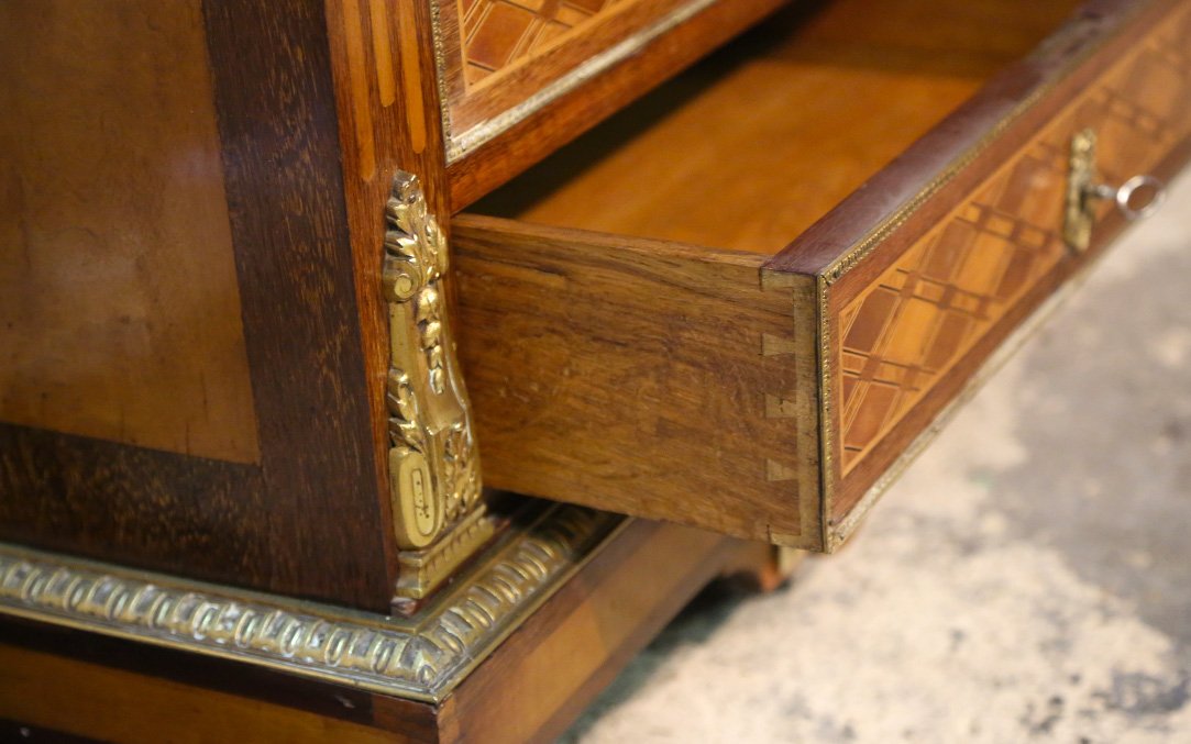 Secrétaire Marqueté, XIXème Siècle-photo-6