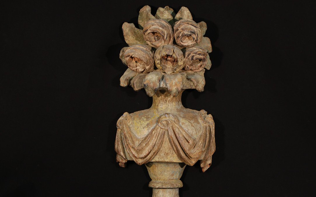 Imposte Louis XIV, corme d'abondance, bois -photo-2