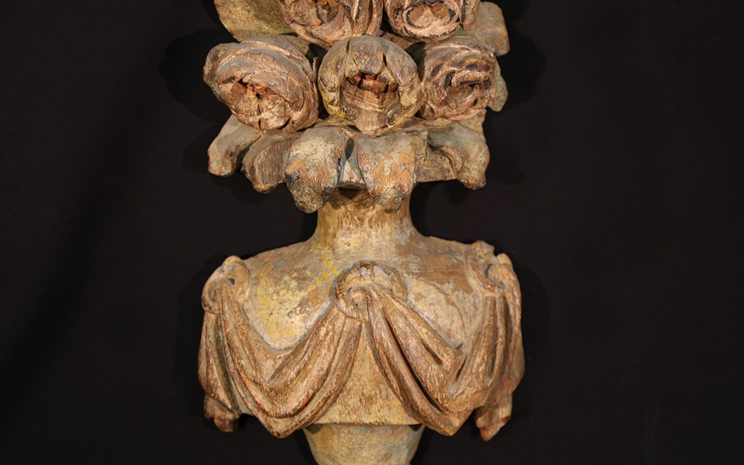 Imposte Louis XIV, corme d'abondance, bois -photo-3