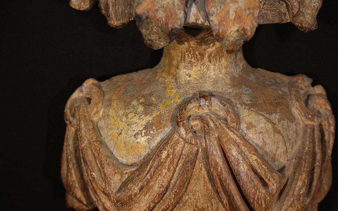 Imposte Louis XIV, corme d'abondance, bois -photo-3