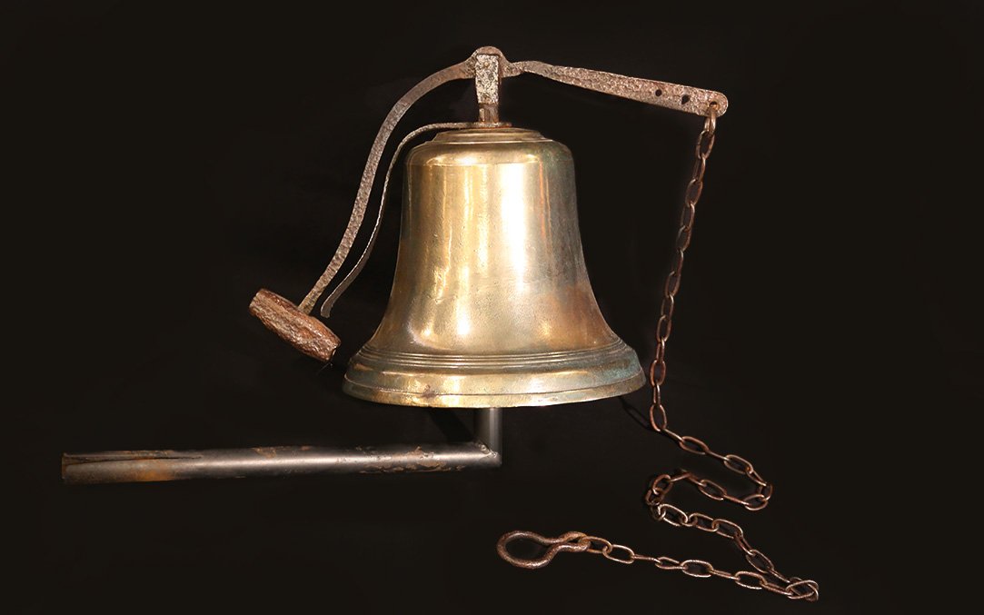 Large Bell With Clapper (27 Cm In Diameter), 19th Century-photo-4