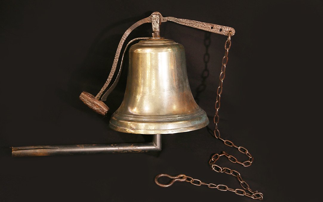 Large Bell With Clapper (27 Cm In Diameter), 19th Century
