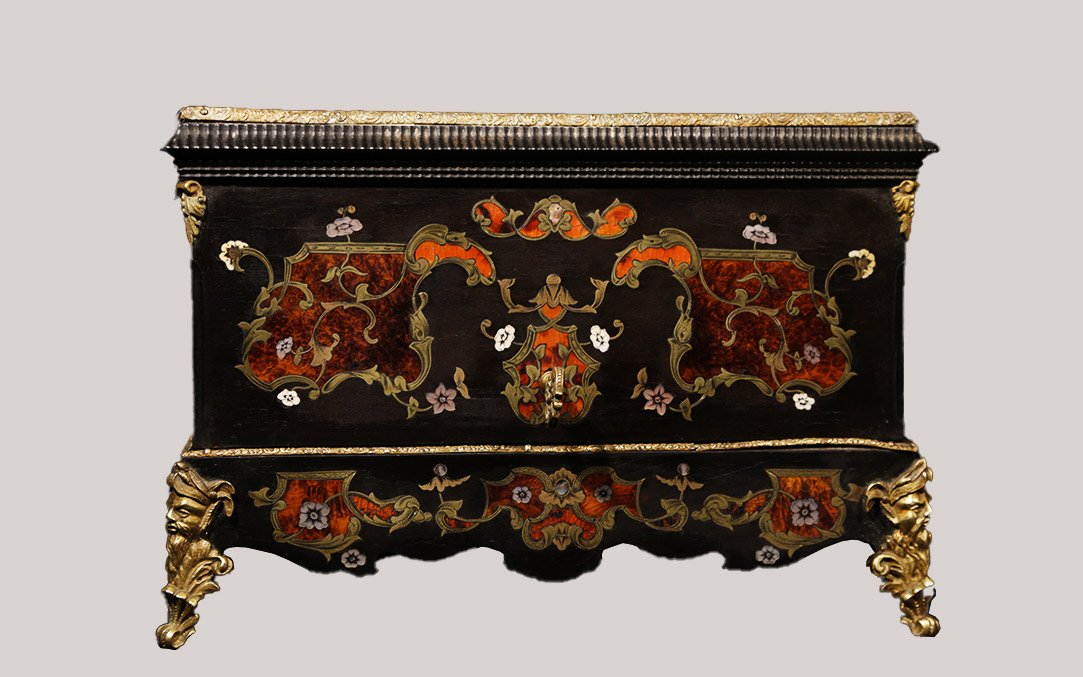 Writing Set, Boule Marquetry, 19th Century-photo-2
