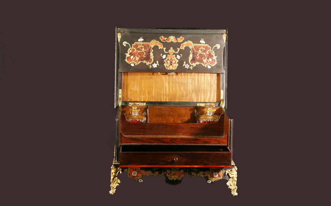 Writing Set, Boule Marquetry, 19th Century-photo-1