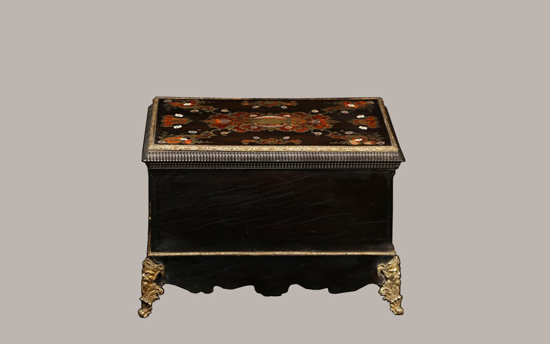 Writing Set, Boule Marquetry, 19th Century-photo-3