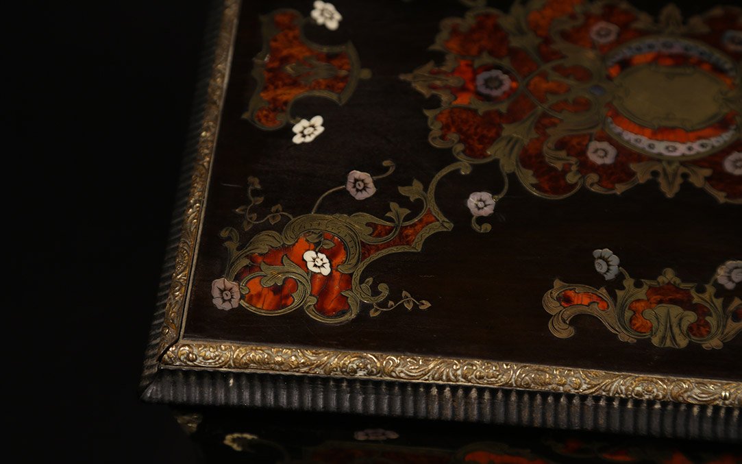 Writing Set, Boule Marquetry, 19th Century-photo-7