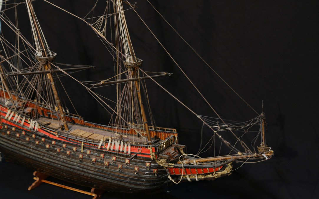 Model Boat, Wood, Early 20th Century-photo-4