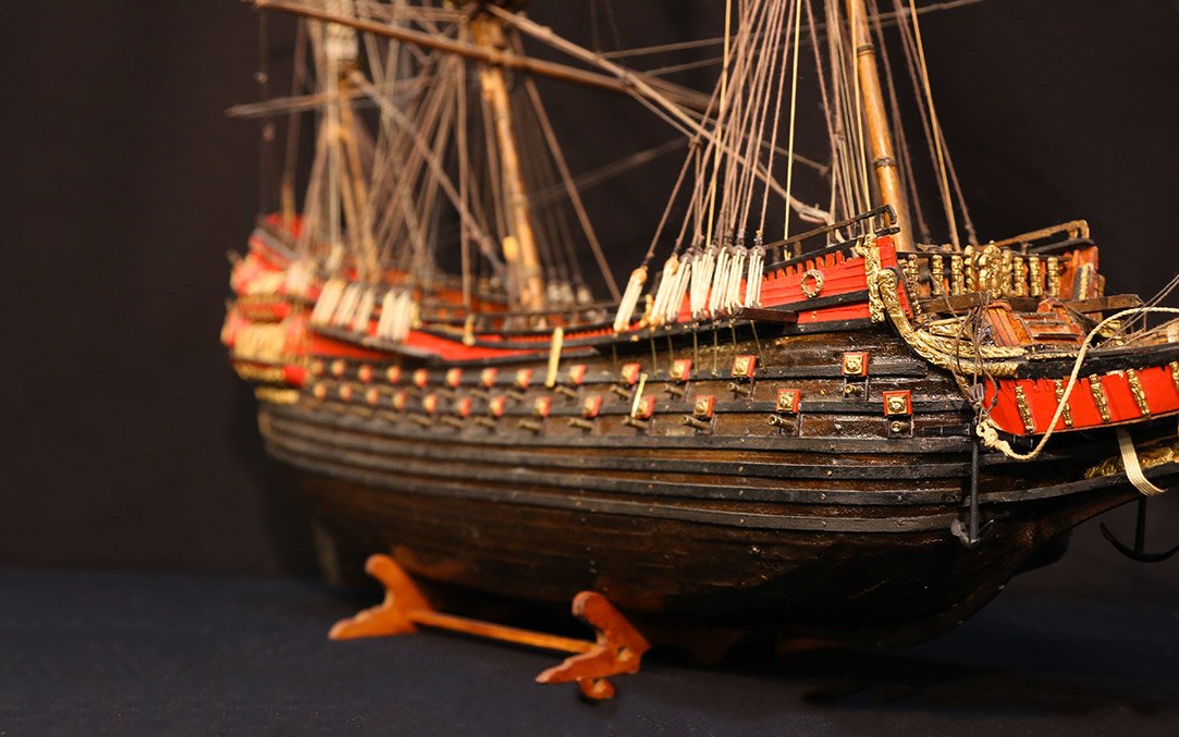 Model Boat, Wood, Early 20th Century-photo-4