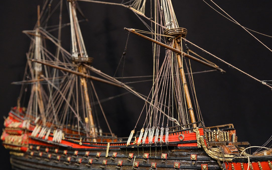 Model Boat, Wood, Early 20th Century-photo-5