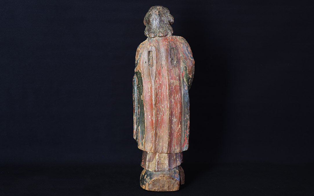 Polychrome Statue From The 17th–18th Centuries (height: 47 Cm)-photo-4