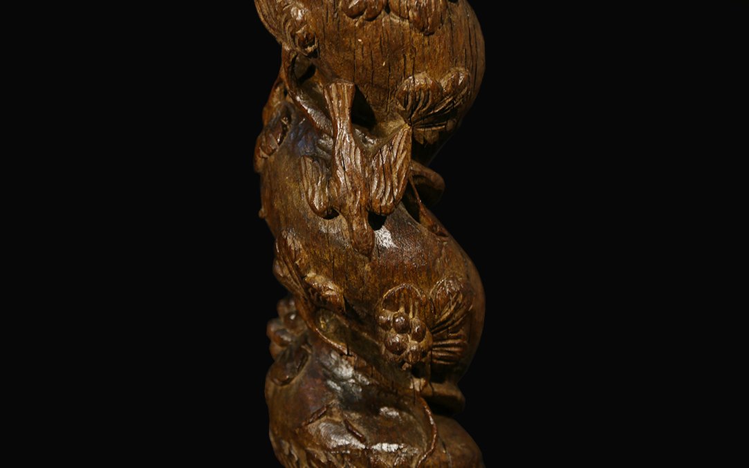 Oak Torsos Column, 18th Century-photo-3