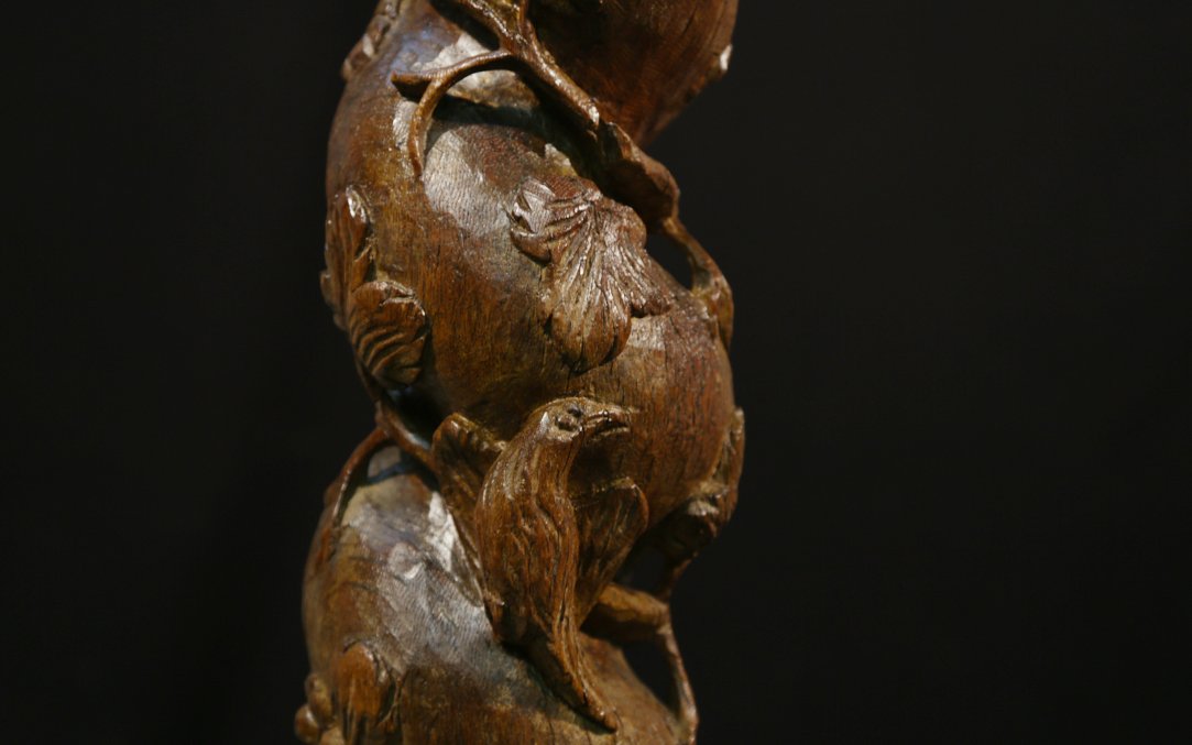 Oak Torsos Column, 18th Century-photo-4