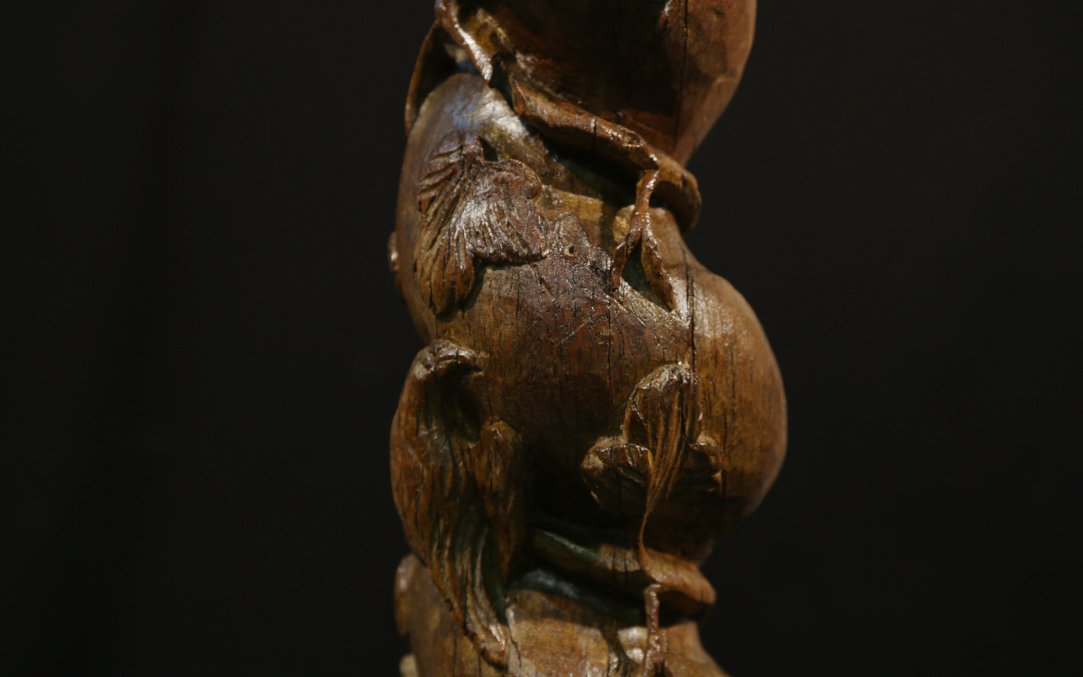 Oak Torsos Column, 18th Century-photo-5