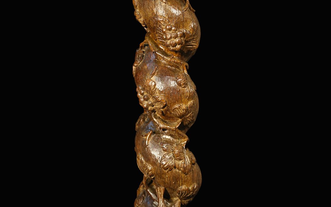 Oak Torsos Column, 18th Century-photo-2