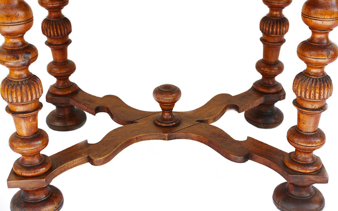 Louis XIV Table, Oak, 17th Century-photo-3