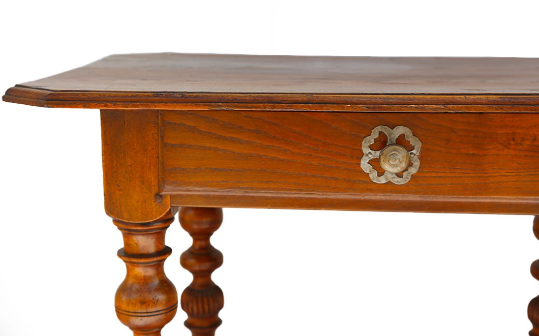 Louis XIV Table, Oak, 17th Century-photo-4