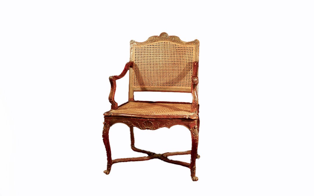 Regency-style Cane Armchair, 18th Century
