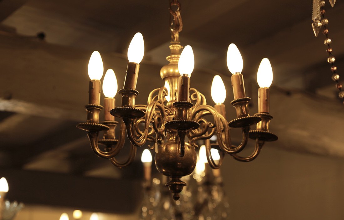 Lustre en bronze, XVIIIeme siècle, hollande -photo-3