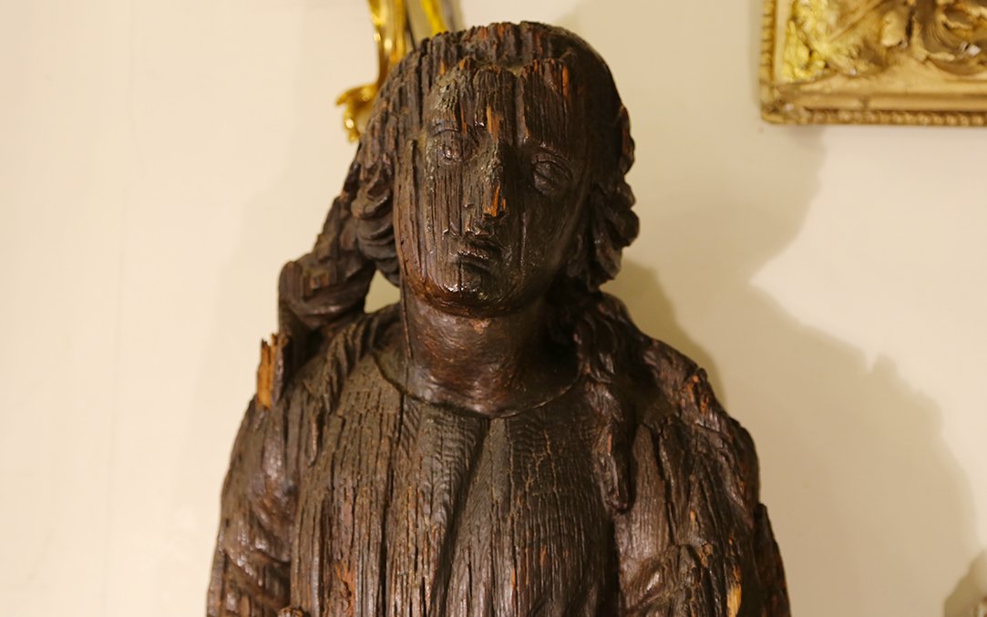 Romanesque Statue, Circa 1450–1500, Oak-photo-3