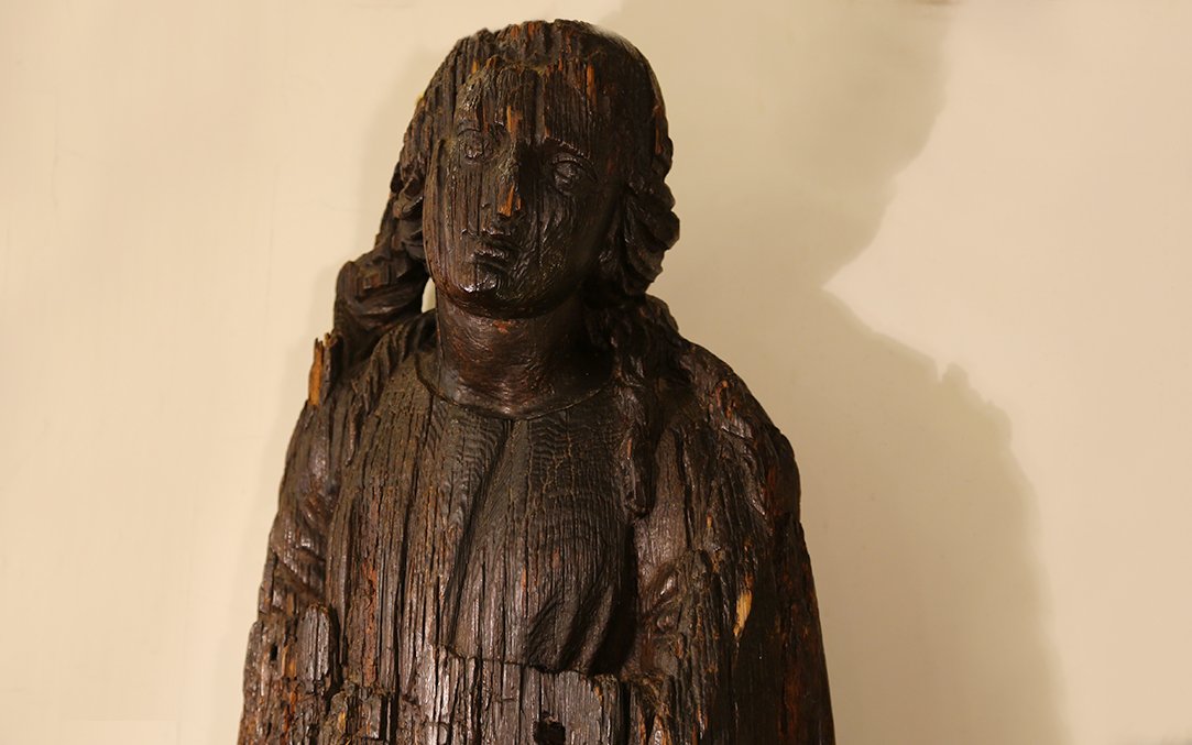 Romanesque Statue, Circa 1450–1500, Oak-photo-4