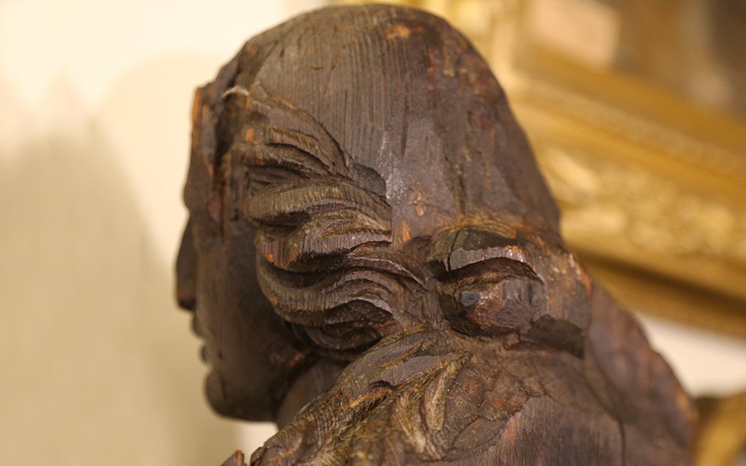 Romanesque Statue, Circa 1450–1500, Oak-photo-4