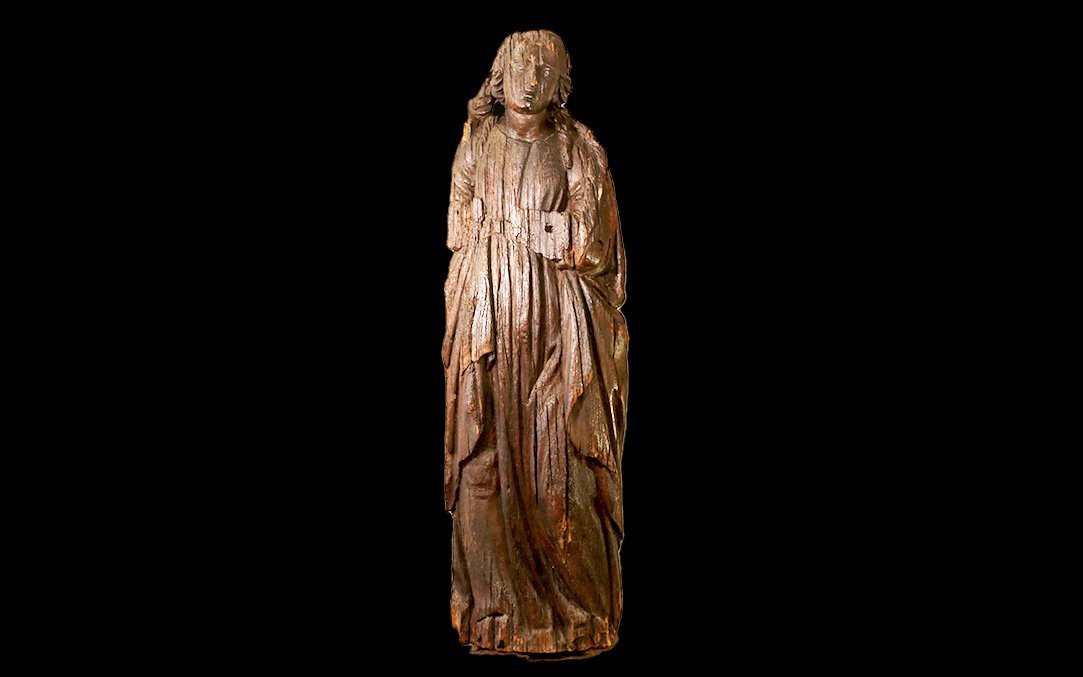 Romanesque Statue, Circa 1450–1500, Oak-photo-6