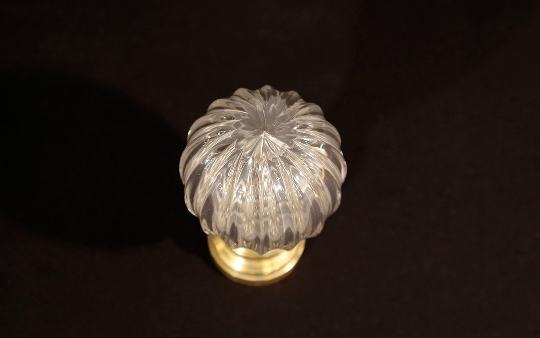 Boule d'escalier, cristal et bronze, XIXe-photo-4