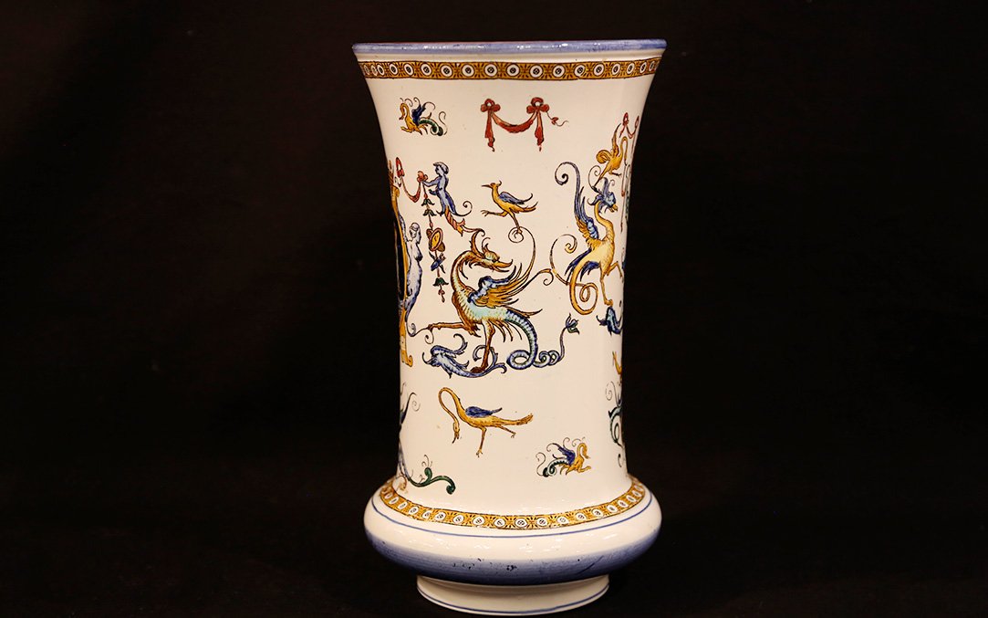 Gien Earthenware Vase, 1871 -photo-4