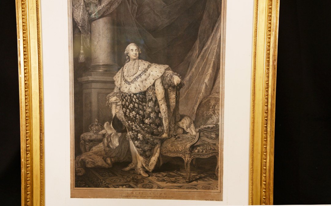 Engraving, Full-length Portrait Of Louis XVI-photo-3