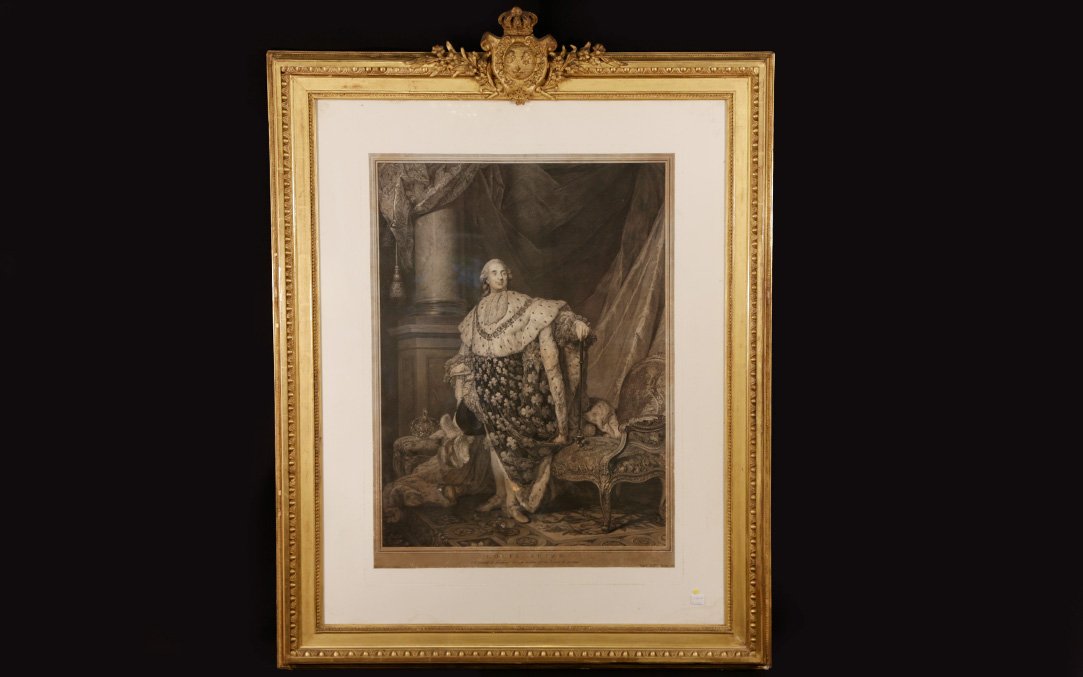 Engraving, Full-length Portrait Of Louis XVI