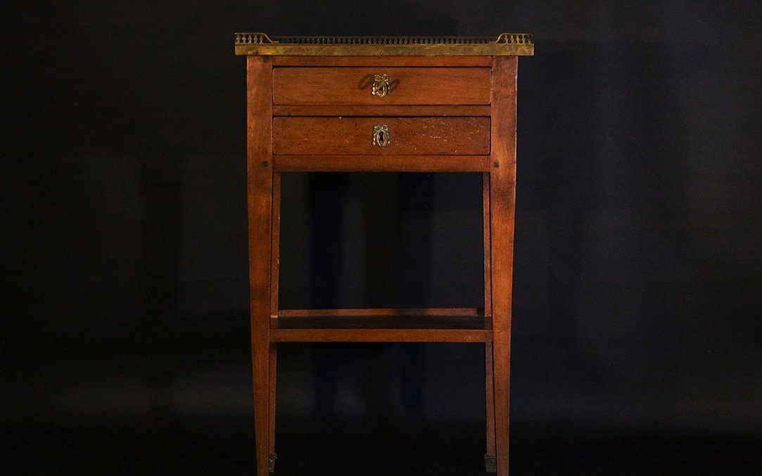 Louis XVI Side Table, Marble, 18th Century -photo-2