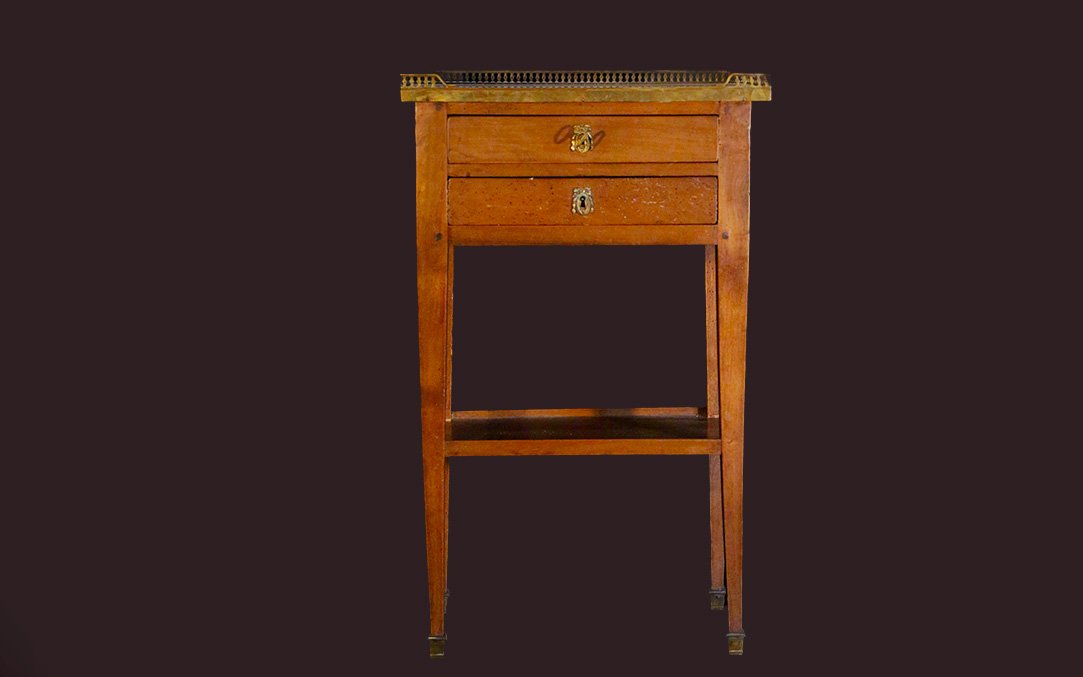 Louis XVI Side Table, Marble, 18th Century 