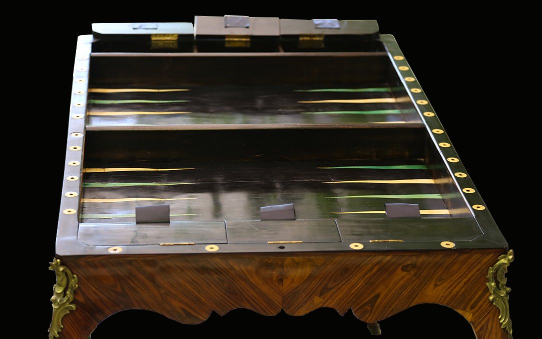 tabla à jeux, marqueterie, Louis XV-photo-3