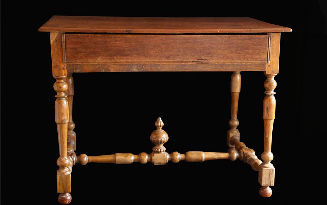 Table, bureau, gaïac, bois précieux, XIXe-photo-2