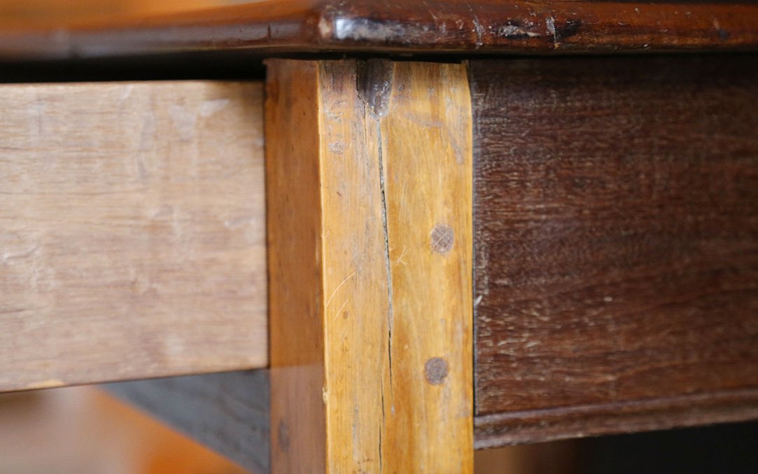 Table, bureau, gaïac, bois précieux, XIXe-photo-4