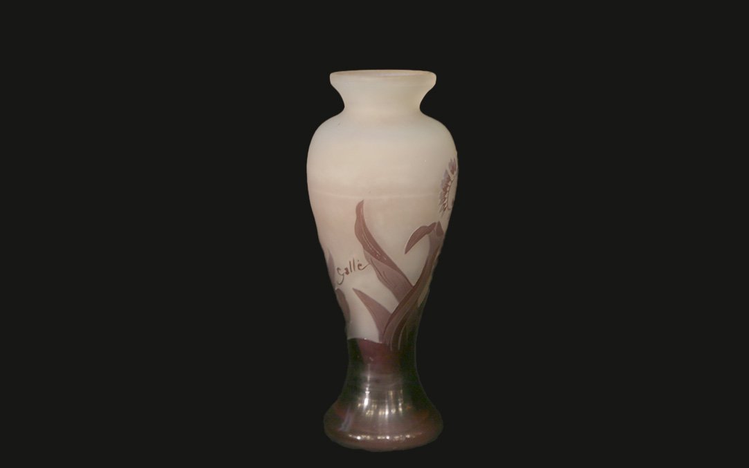 Vase Signé Gallé, circa 1920-1936-photo-2