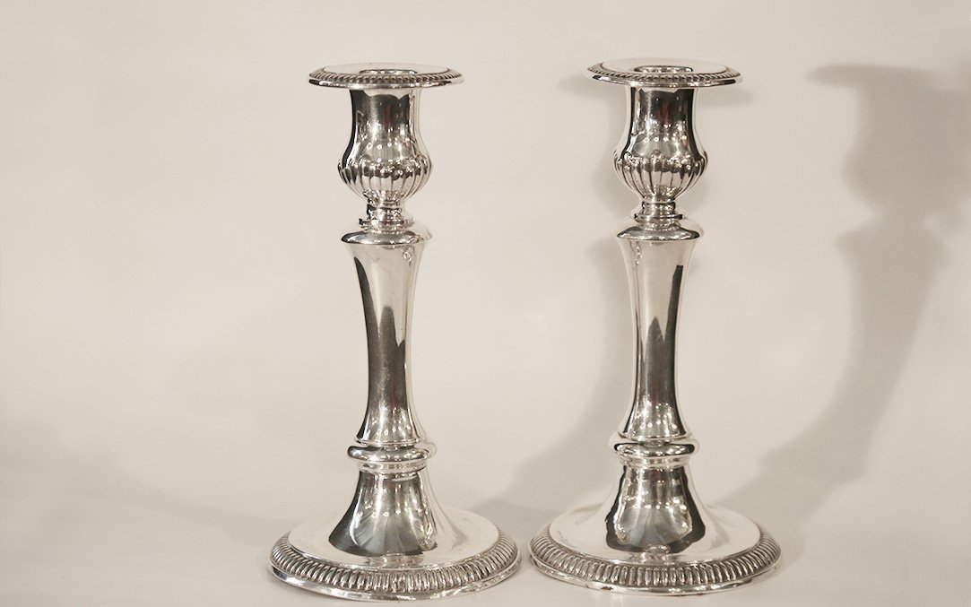 Solid Silver Candleholder, 440g-photo-2