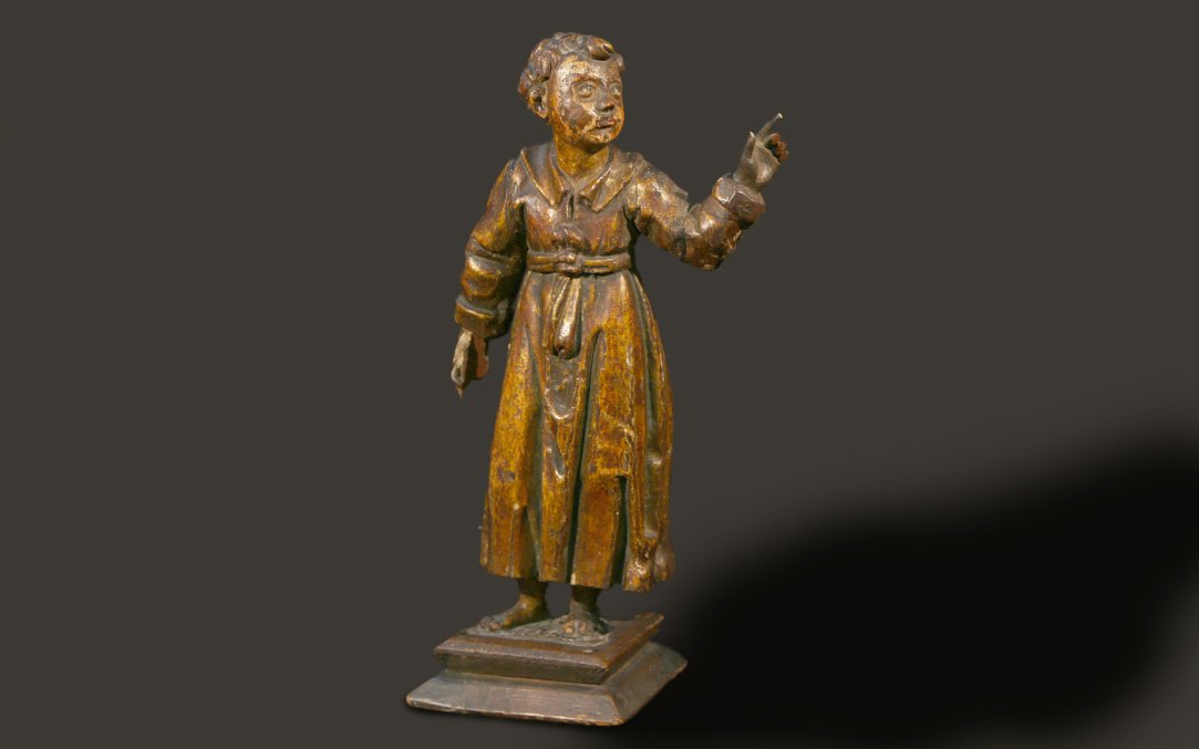 16th-century Wooden Statue, 44 Cm-photo-2