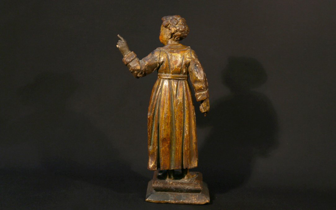 16th-century Wooden Statue, 44 Cm-photo-1