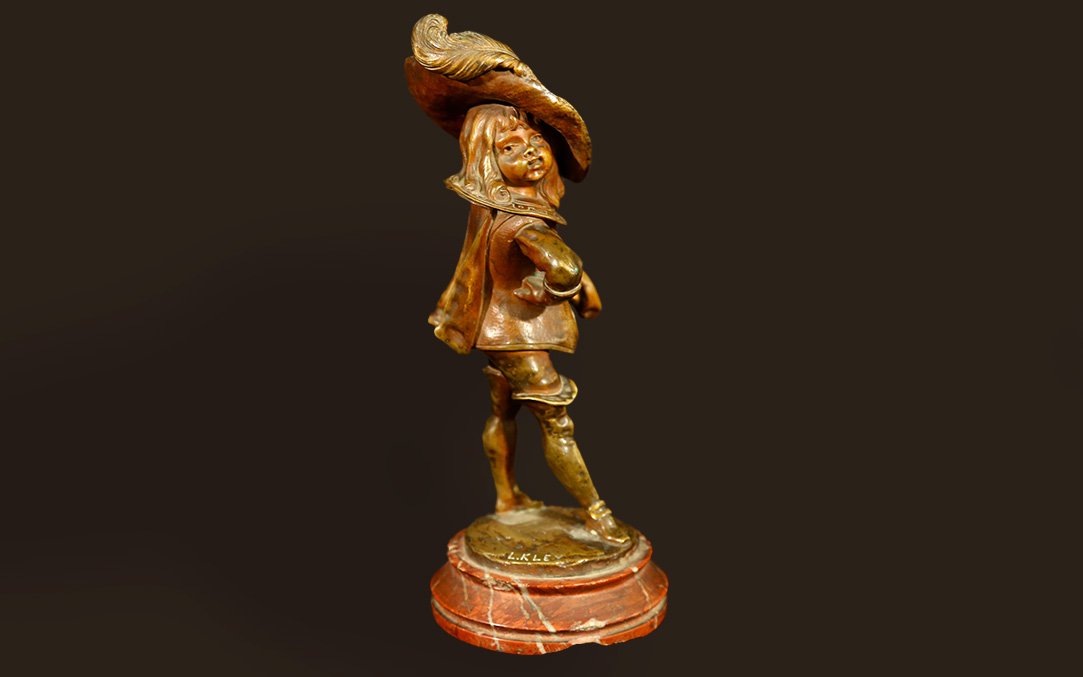 Statue bronze, mousquetaire Louis Kley-photo-2