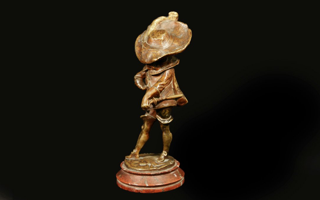 Statue bronze, mousquetaire Louis Kley-photo-1