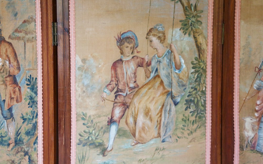 Painted Folding Screen, 19th Century -photo-1