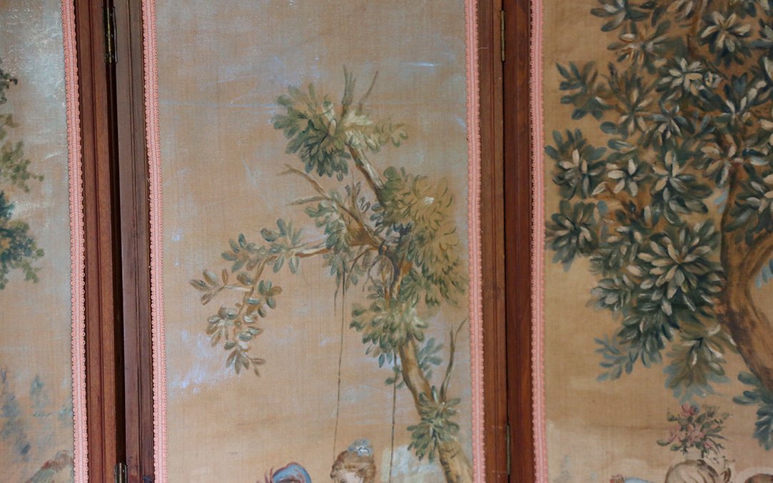Painted Folding Screen, 19th Century -photo-4