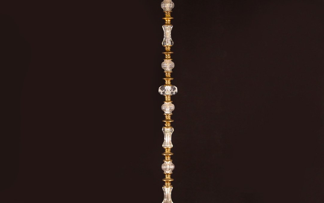 lampadaire cristal et bronze -photo-4